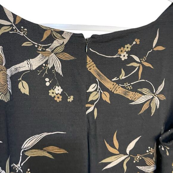 Dana Kay Floral Print Maxi Dress Womens 22W Black Retro Academia Business Casual - Picture 5 of 10